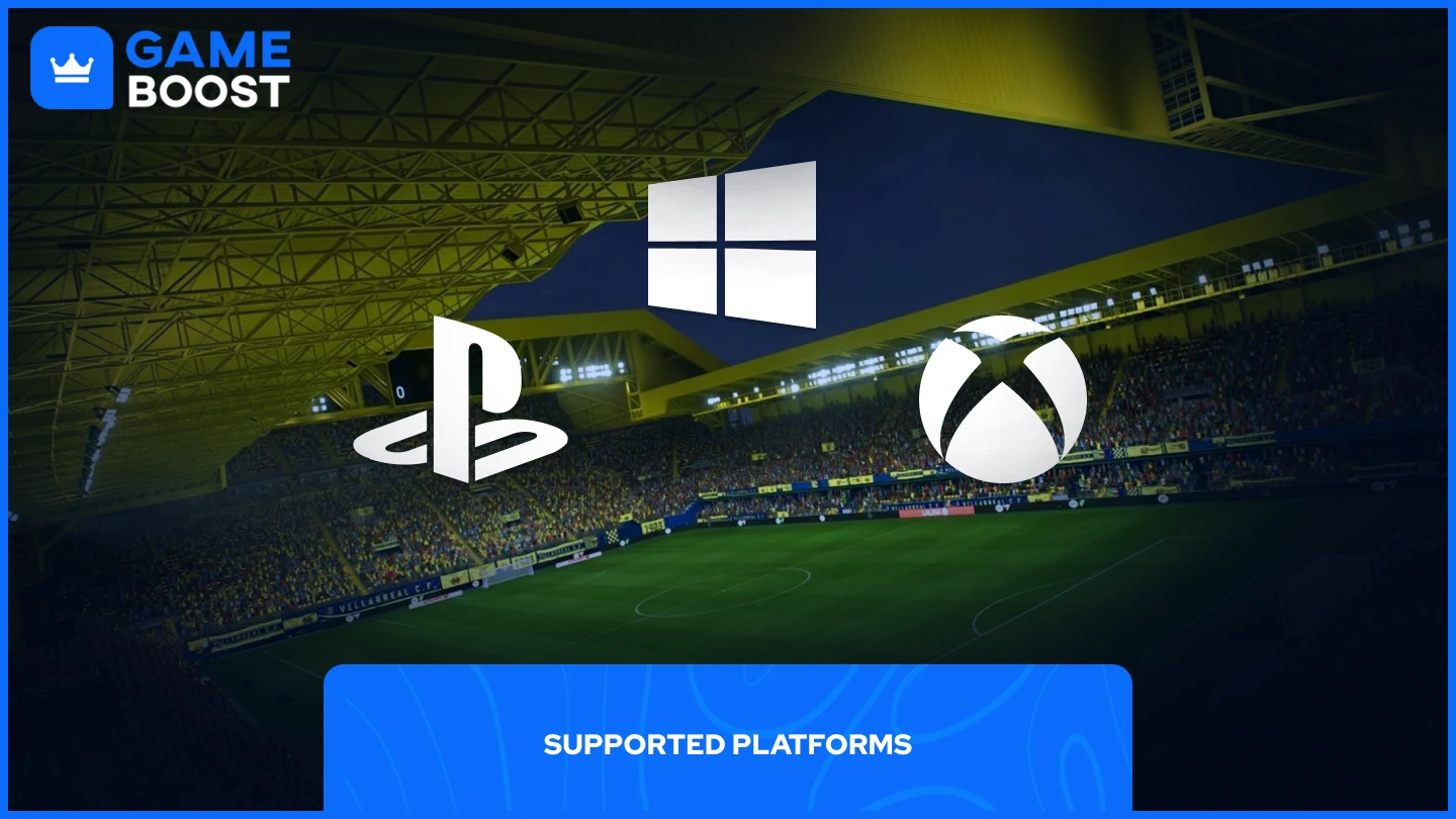a picture of an FC stadium with multiple platforms' logos