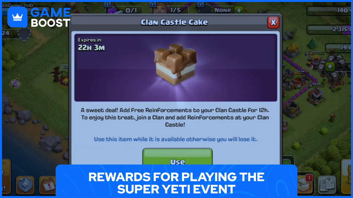 gâteau chateau de clan coc