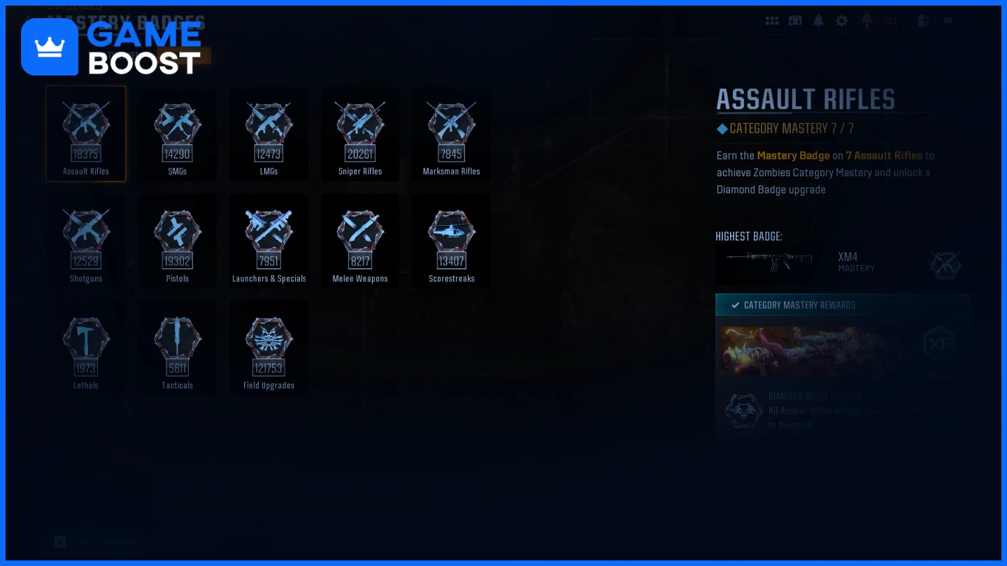 call of duty bo6 mastery badges
