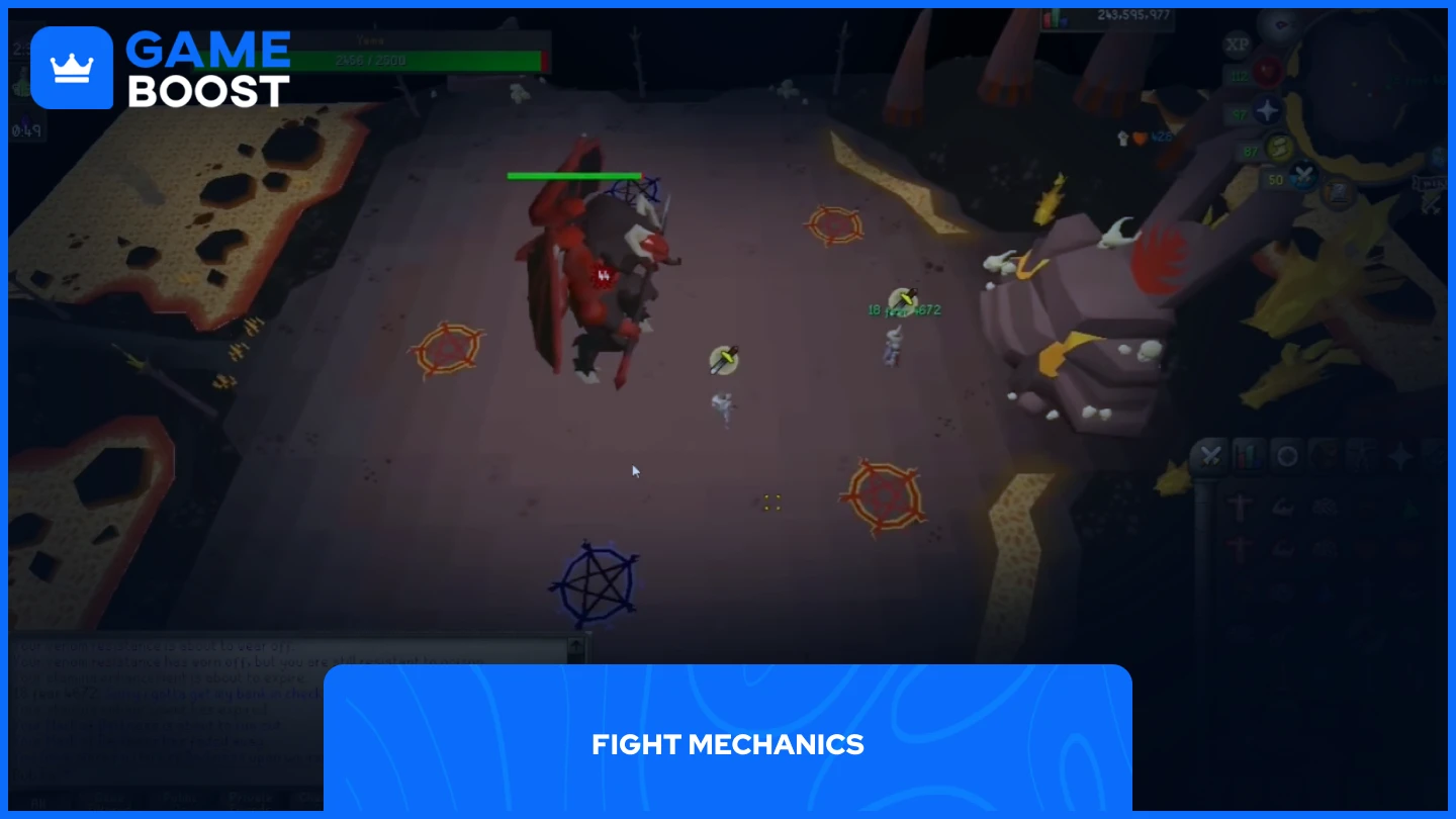 a picture of two players fighting yama in osrs