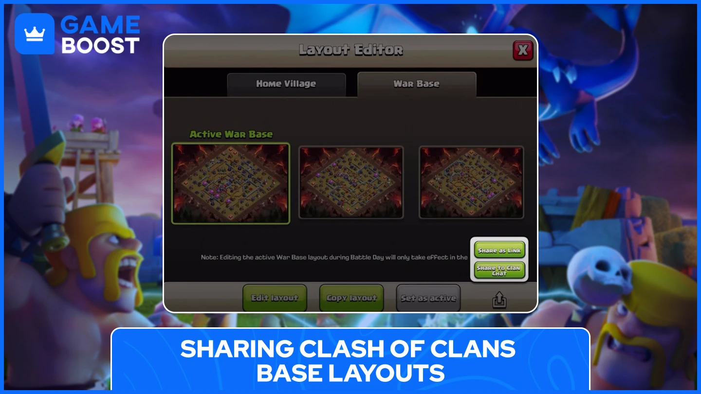 sharing clash of clans base
