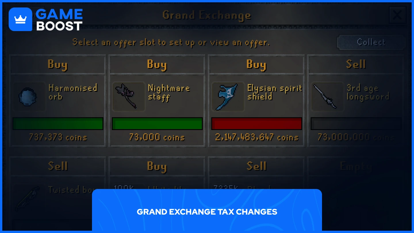 a picture of multiple grand exchange offers