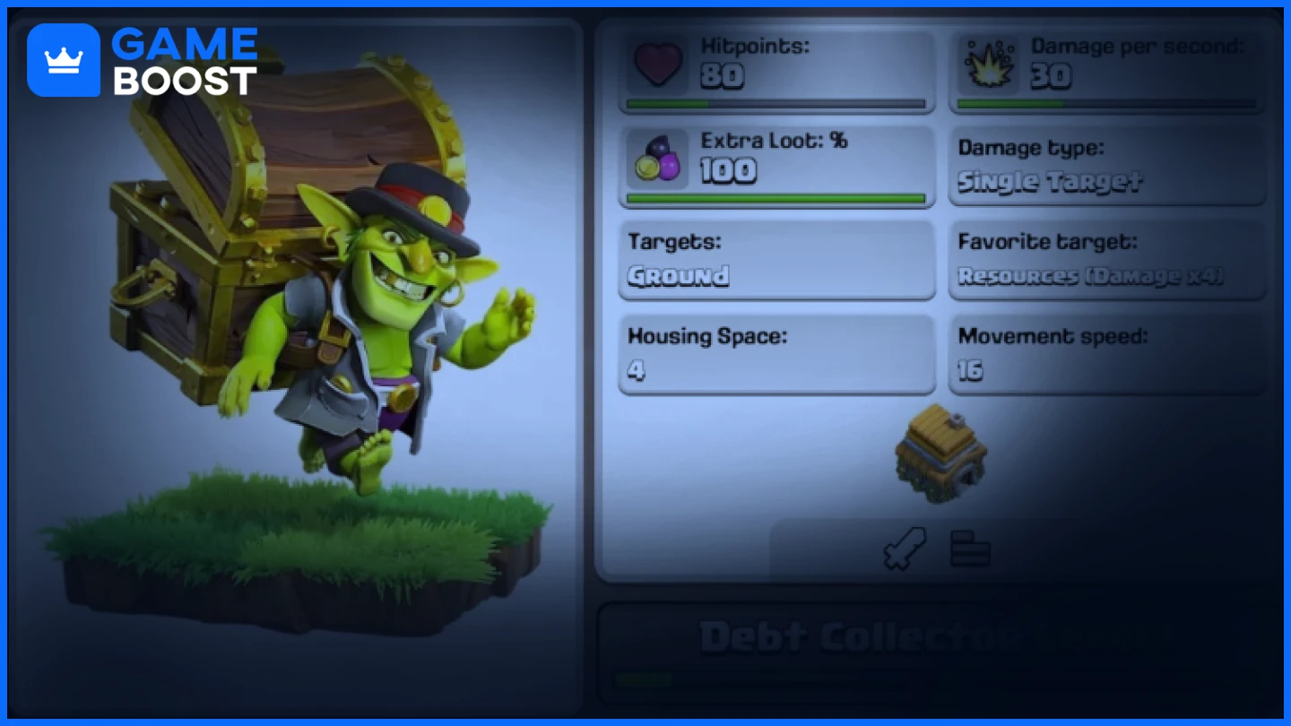 clash of clans debt collector