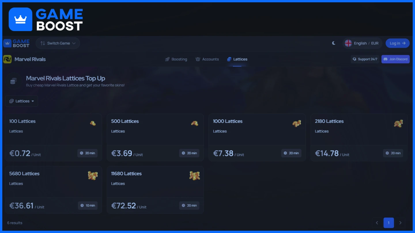 gameboost marvel rivals lattice