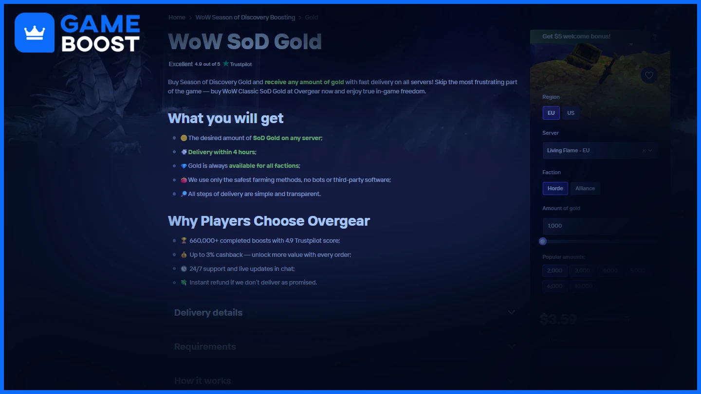 overgear wow sod gold
