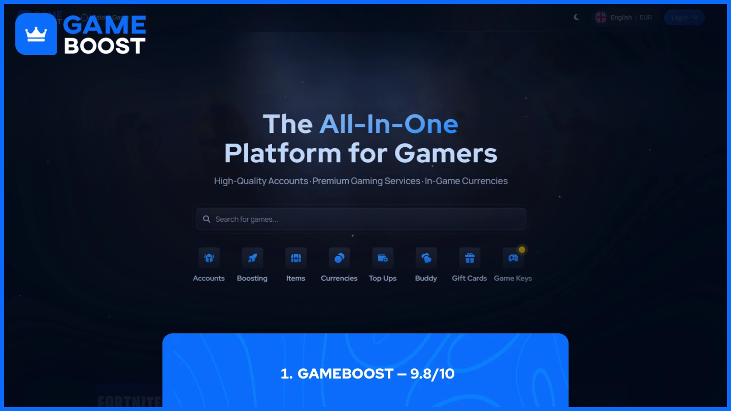 gameboost homepage