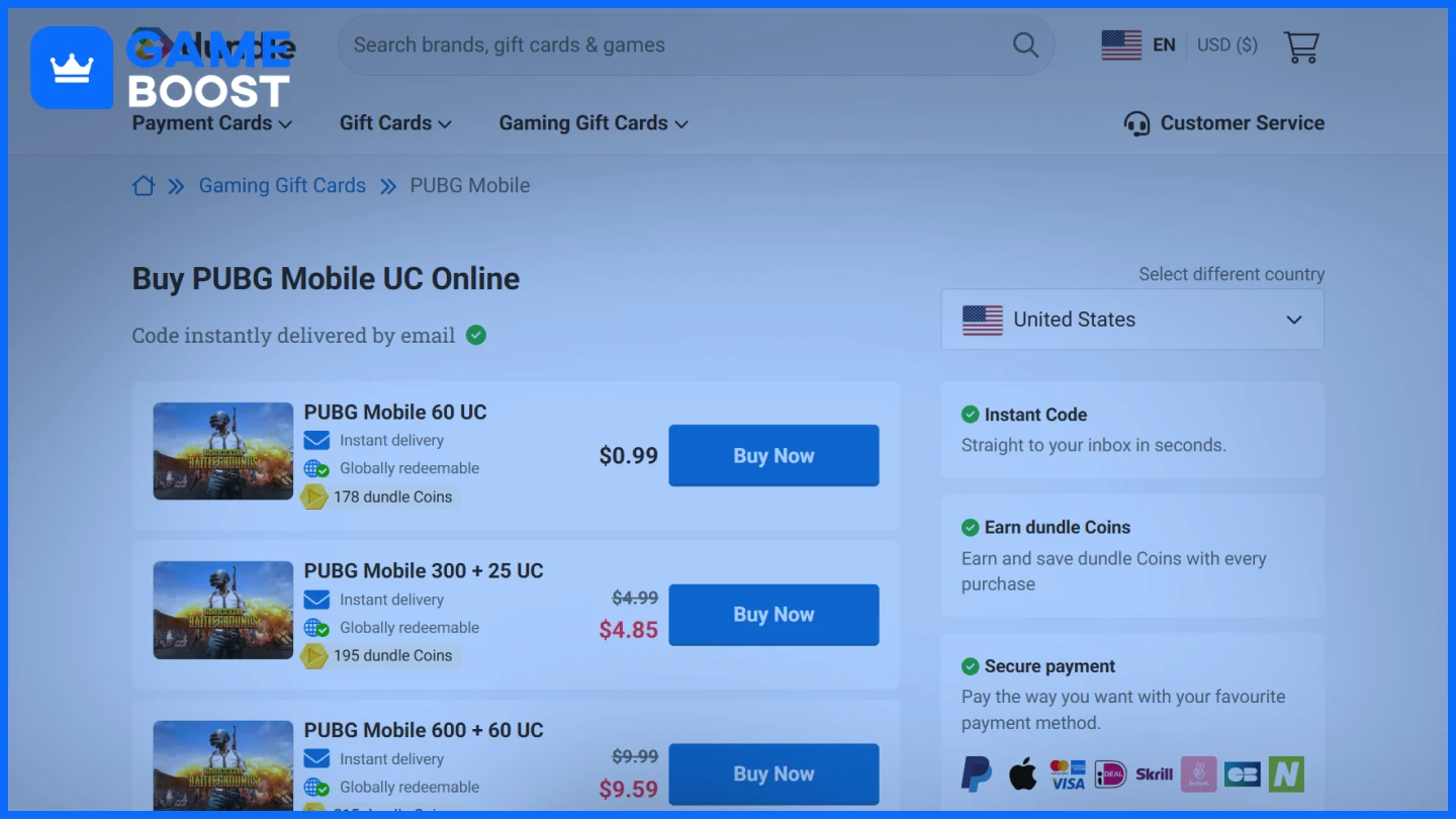 dundle pubg mobile uc