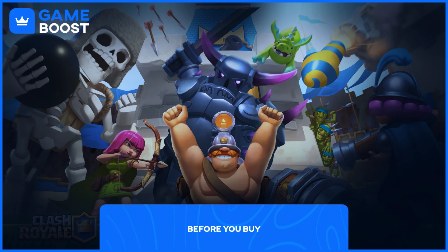 a picture of multiple clash royale characters in action