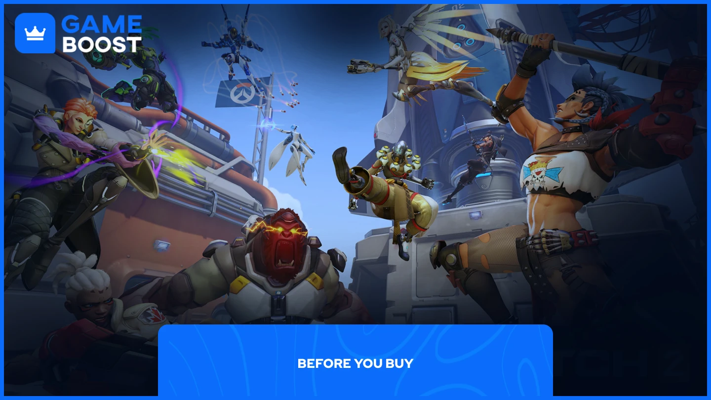 een afbeelding van meerdere Overwatch 2-personages in actie