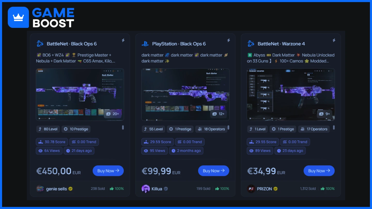 buy cod modded account