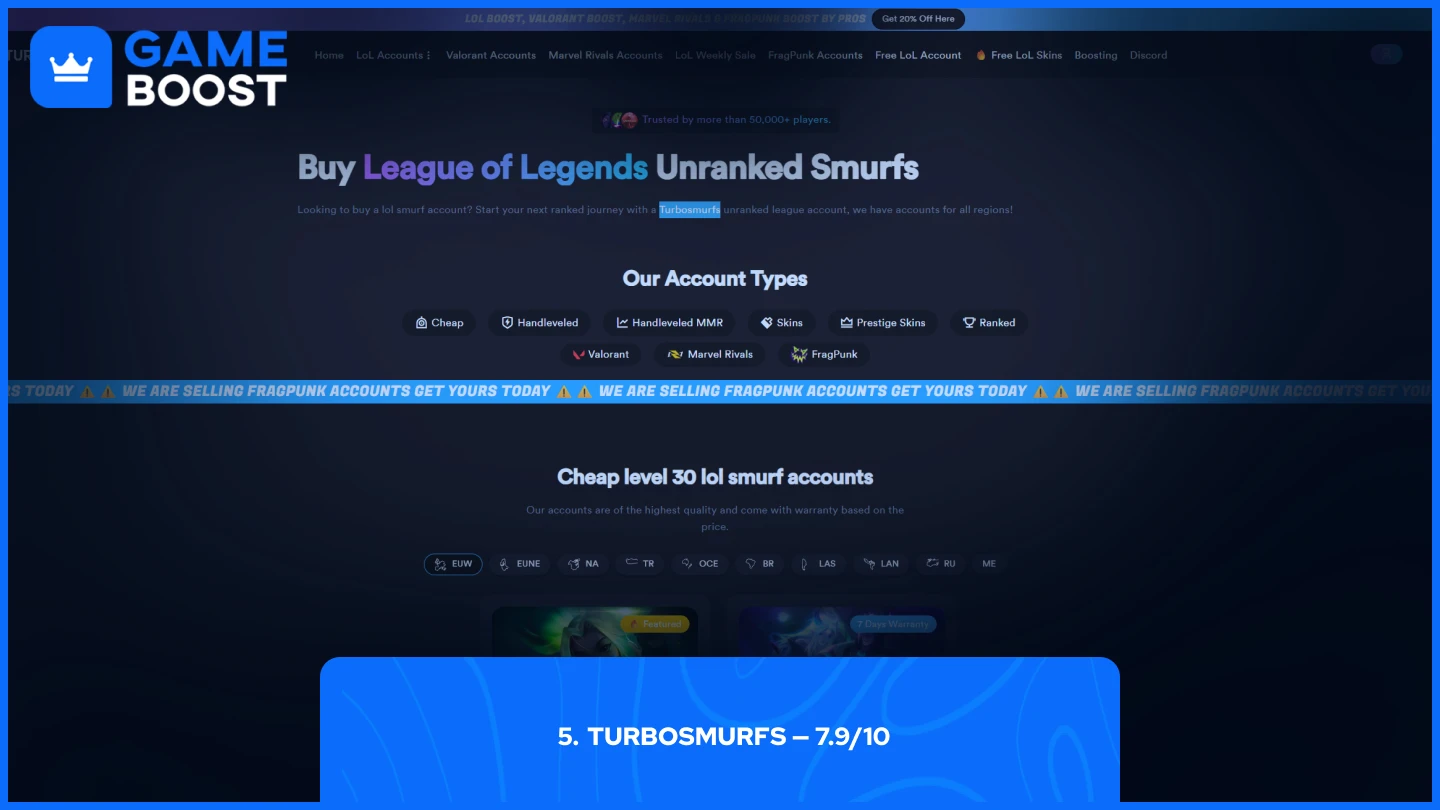 comptes smurf turbosmurfs lol