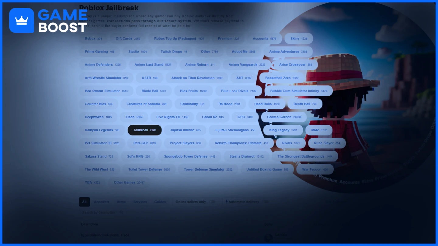 funpay jailbreak 账号