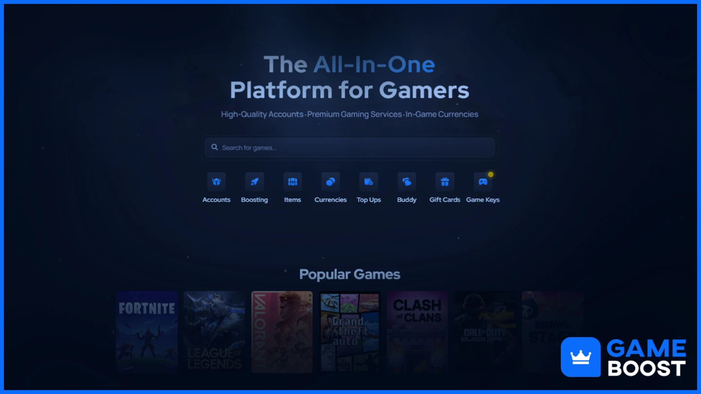 gameboost homepage