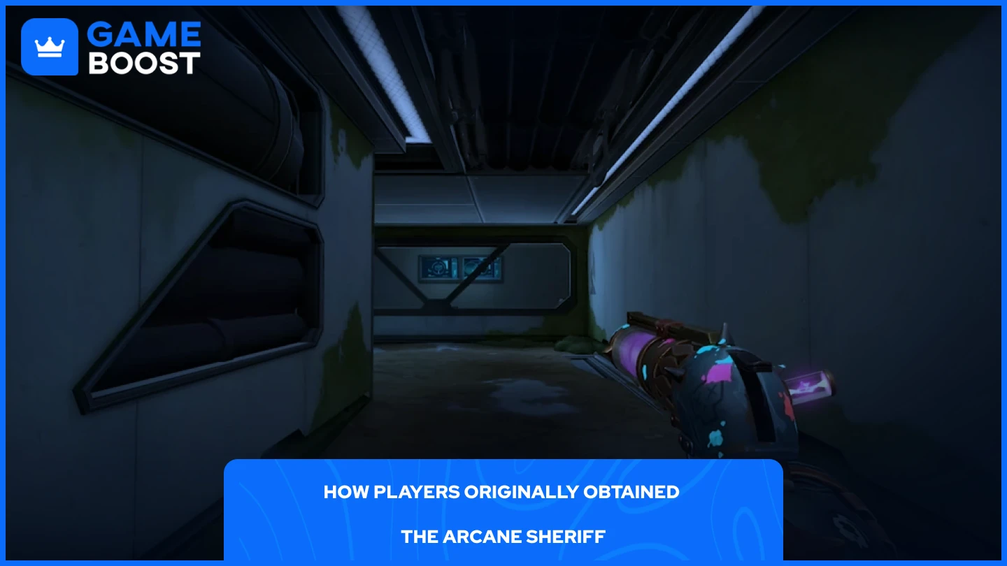 a picture of an agent holding the arcane sheriff