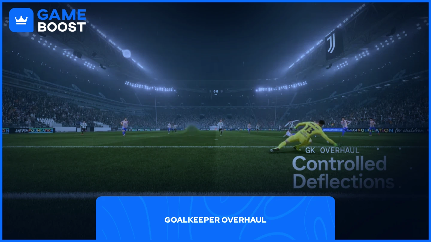 a picture of a goalkeeper deflecting the ball