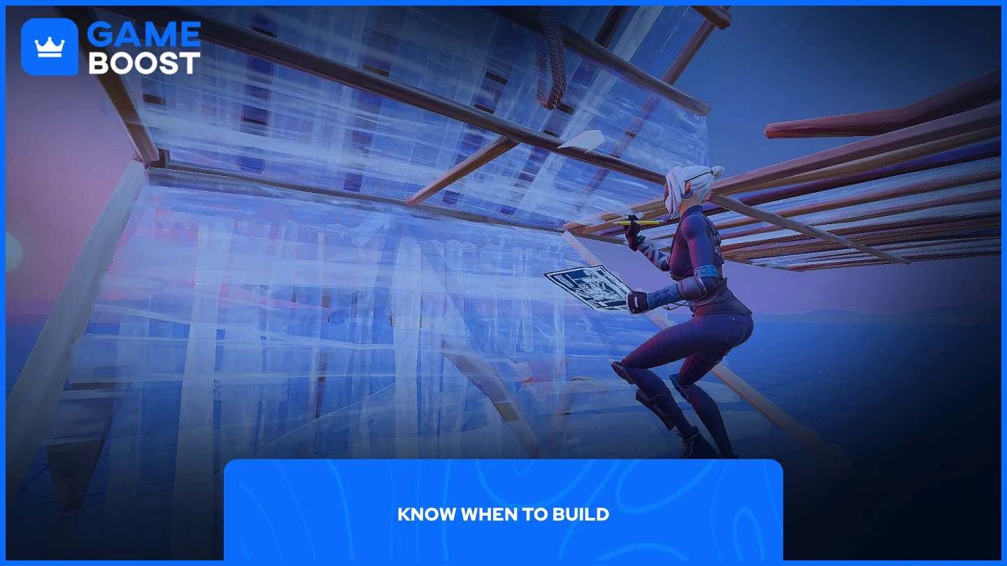 フォートナイトのキャラクターが建築している写真