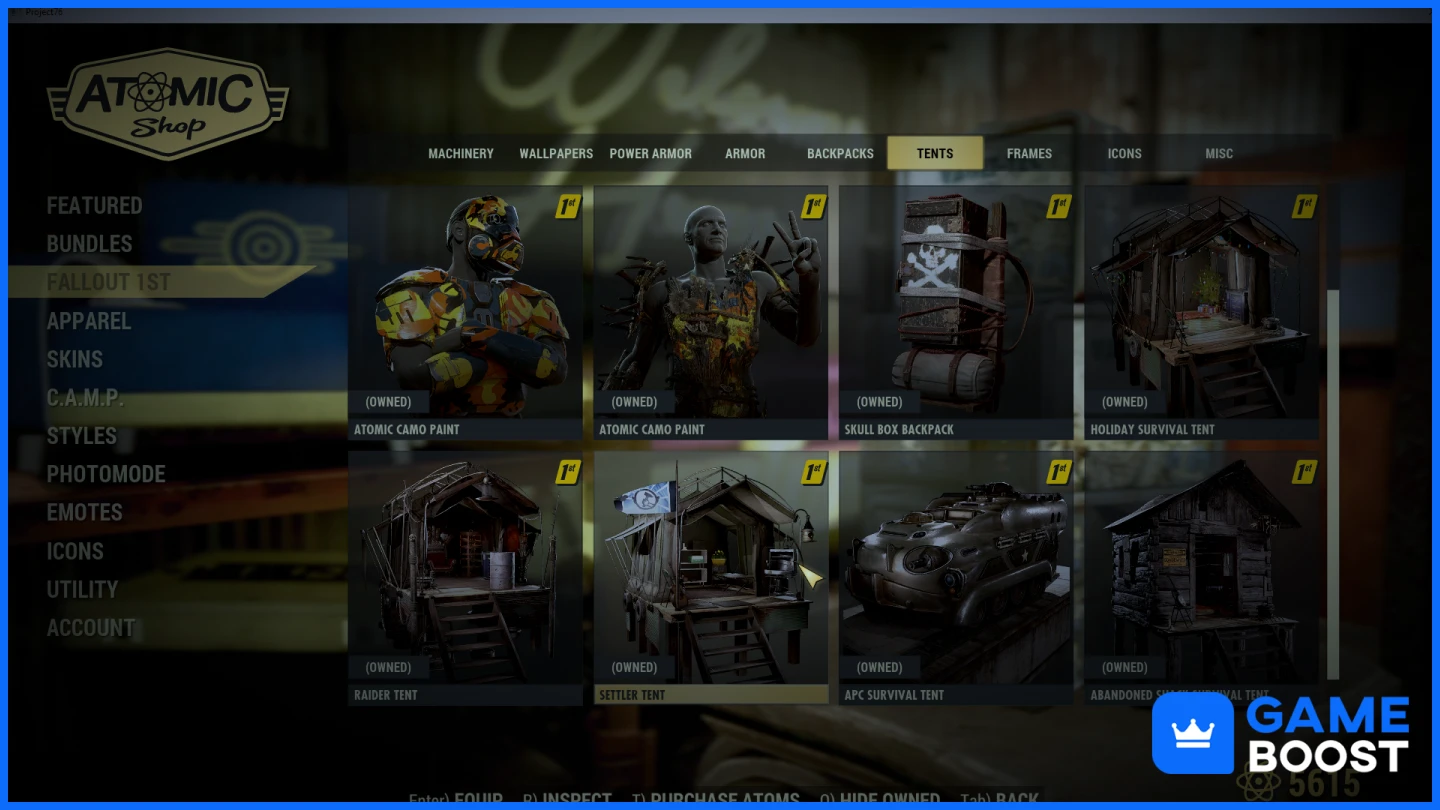 atomic shop items