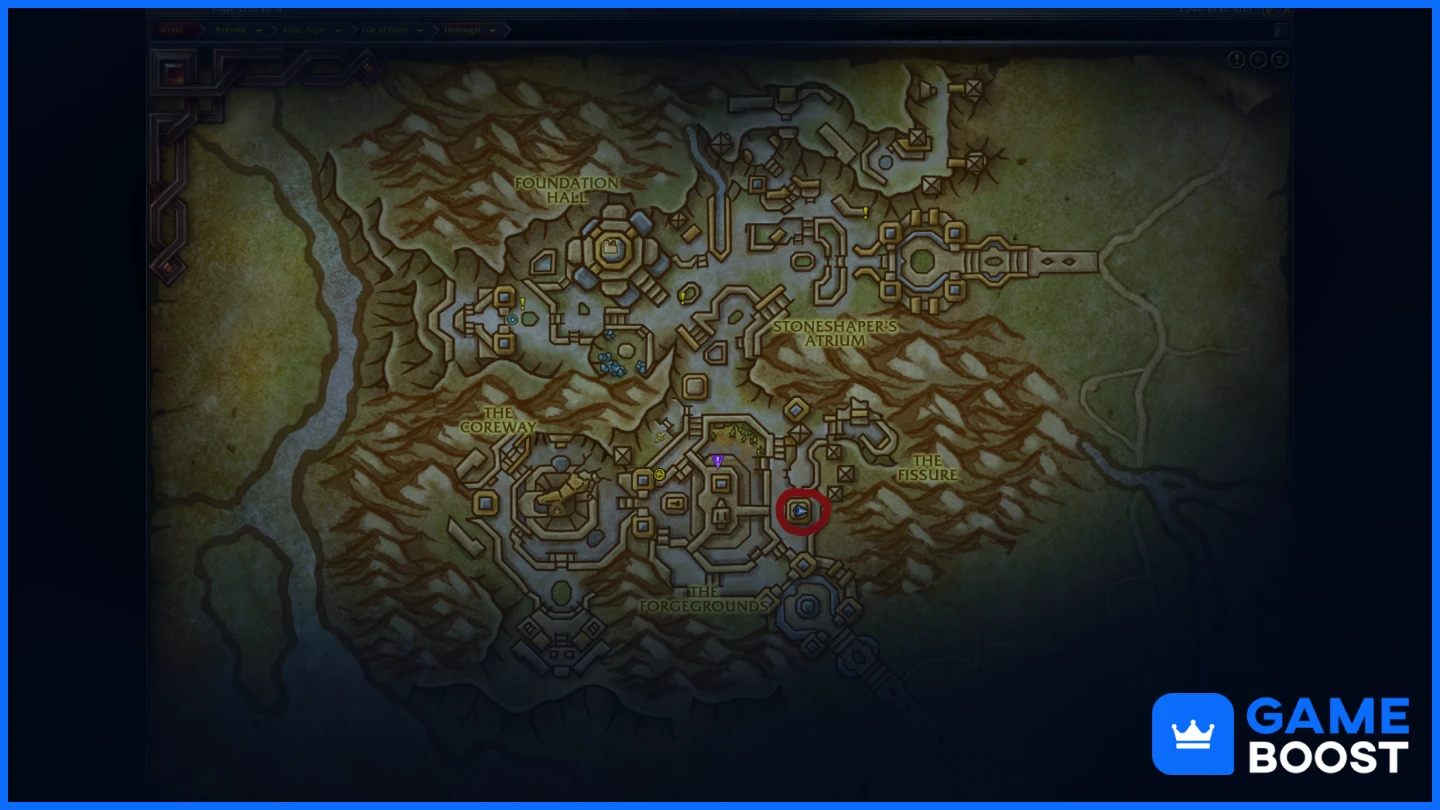 wow war withing osidion location
