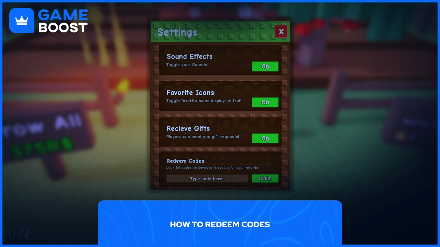 a picture of gag in-game settings