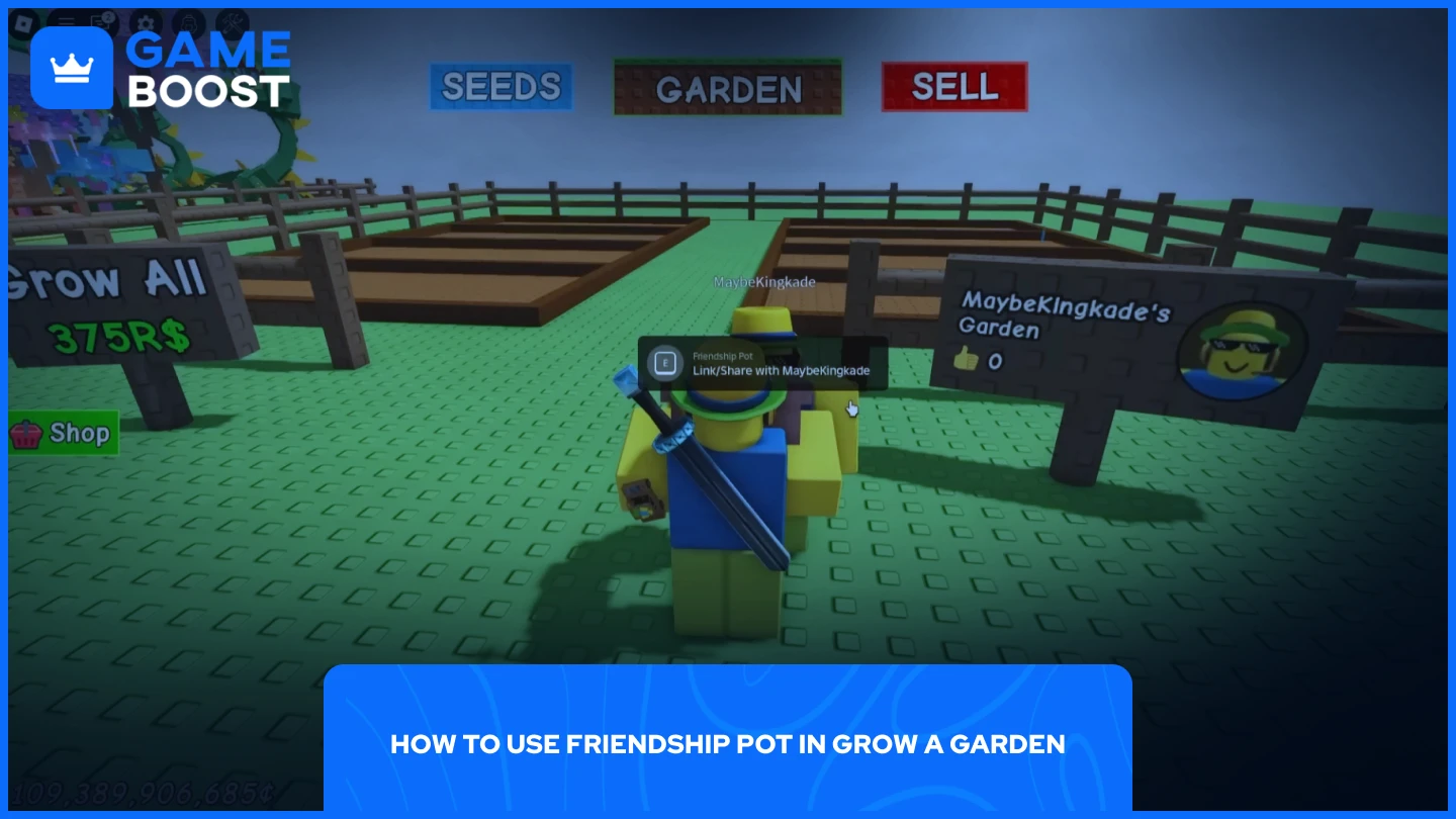 a picture of a player sharing a friendship pot