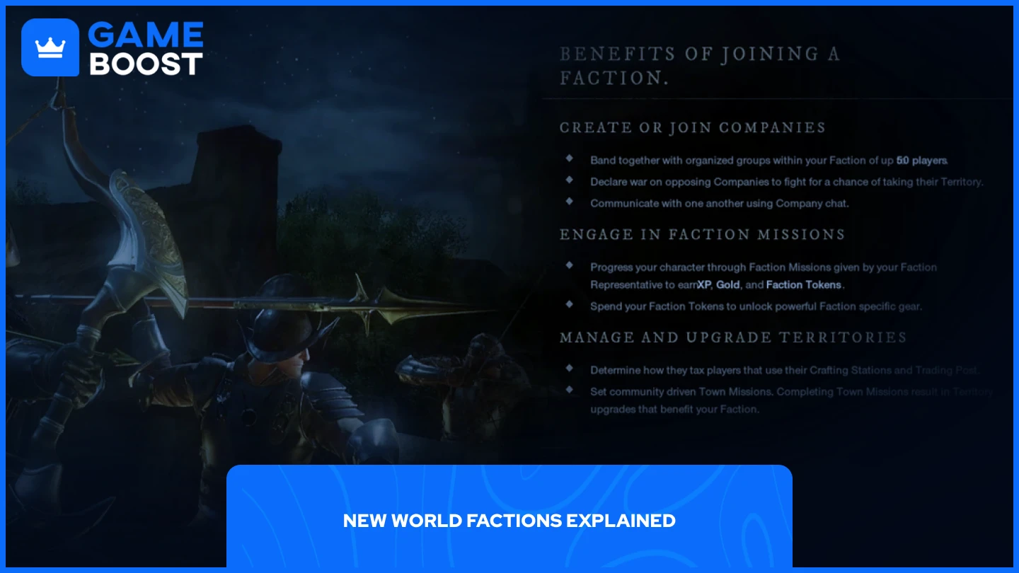 frakciókhoz csatlakozás előnyei a New Worldben