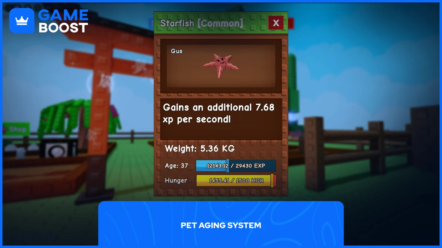 una imagen de una mascota estrella de mar en Grow a Garden