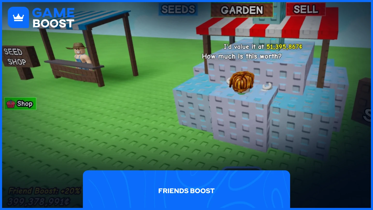 a picture of a player having 20% friends boost
