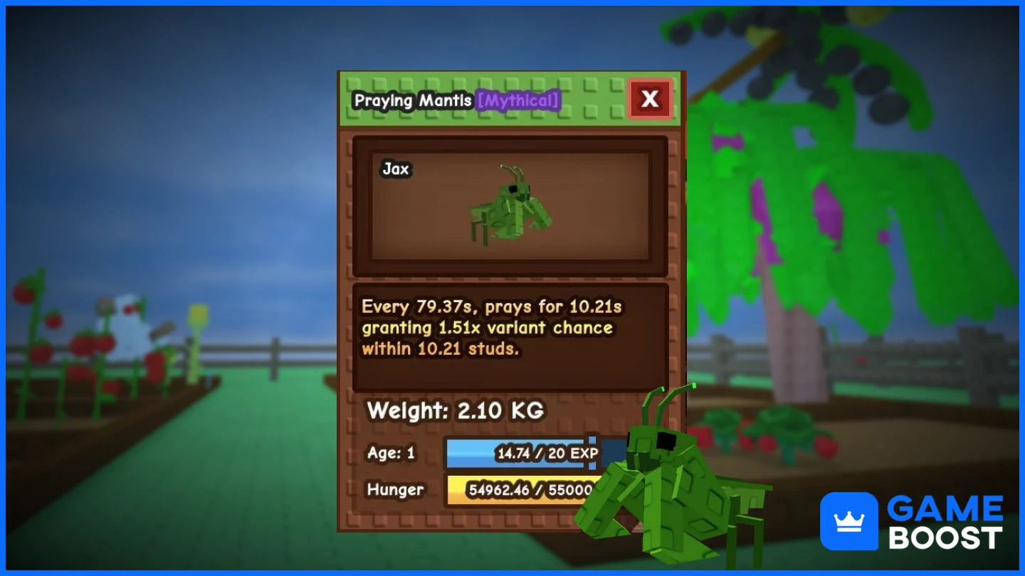 praying mantis grow a garden