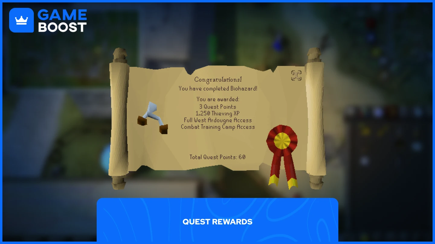 a picture of the quest rewards
