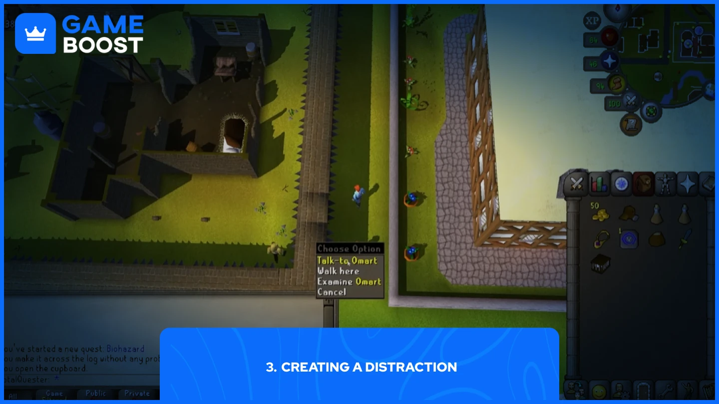 a picture of a player talking to Omart