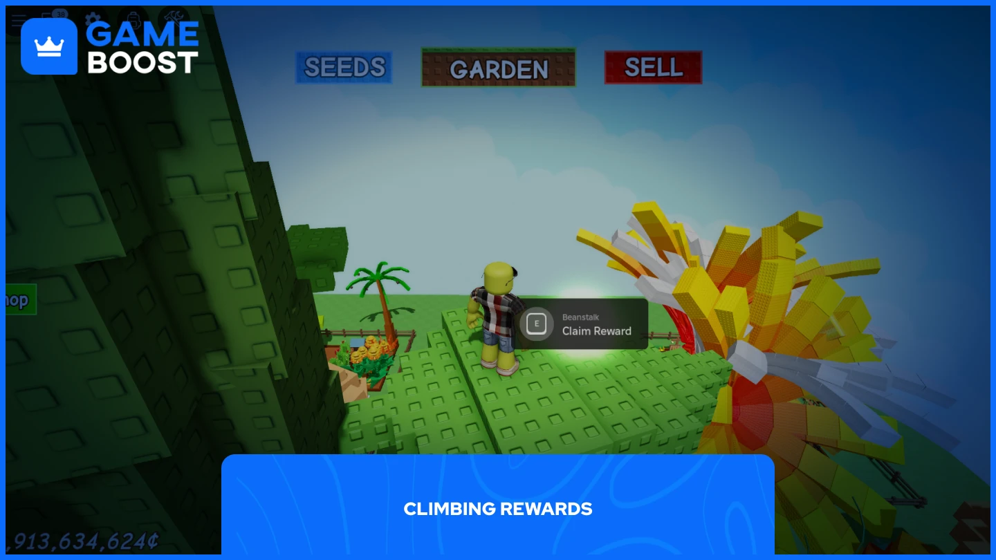 a picture of a reward on the beanstalk tree