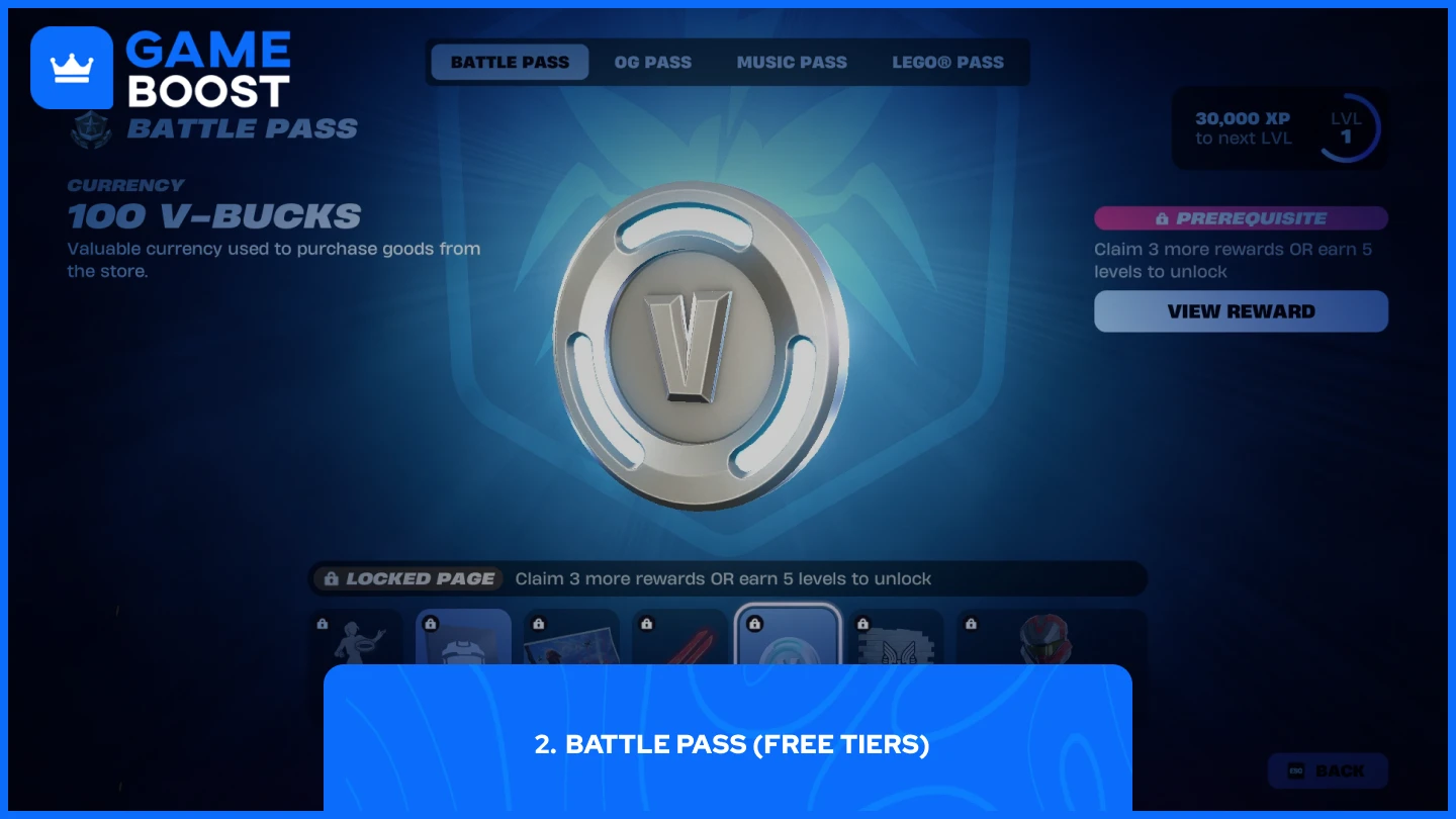 et bilde av Fortnite Battle Pass med V-Bucks