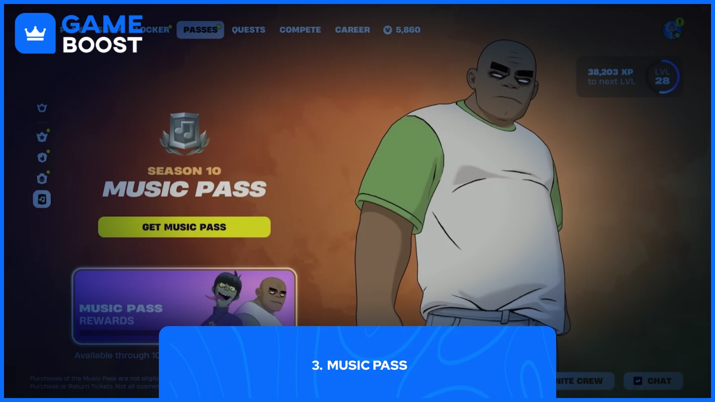 a picture of fortnite music pass