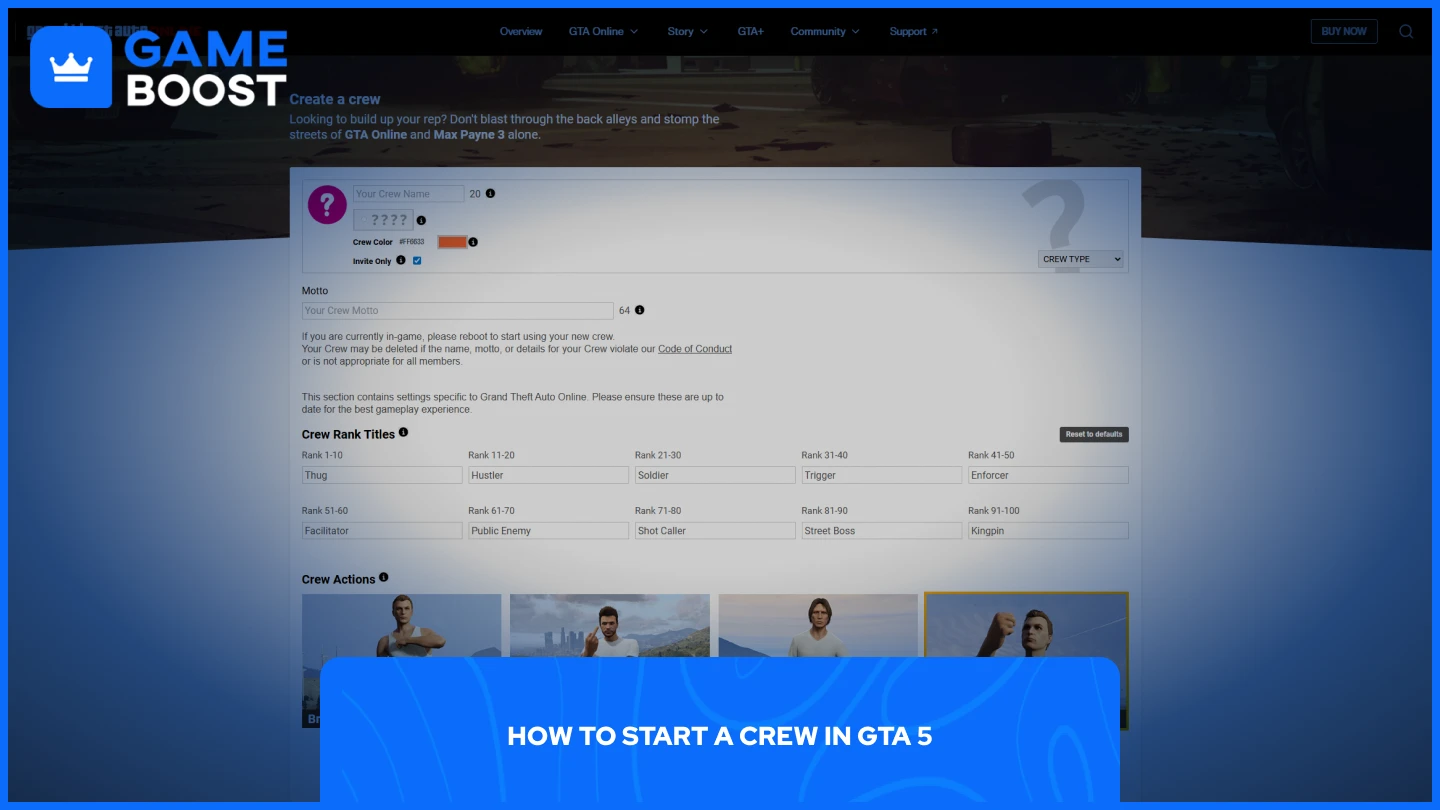a picture of gta online crew creation process