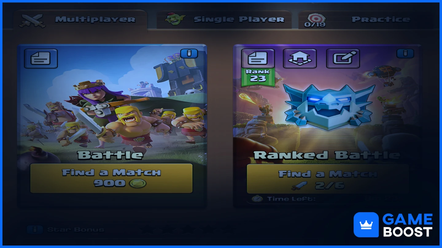 coc battles and ranked