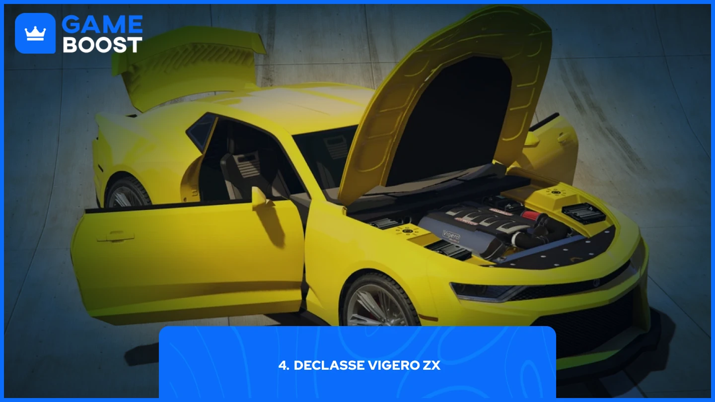 et billede af Declasse Vigero ZX med døre, motorhjelm og bagagerum åbnet