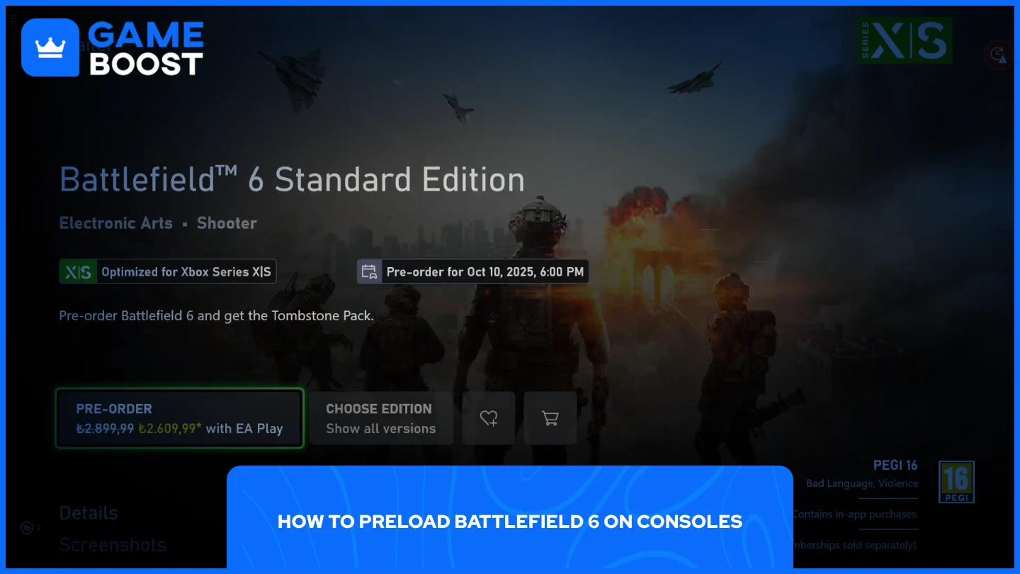 a kép a battlefield 6 xbox áruház oldalon