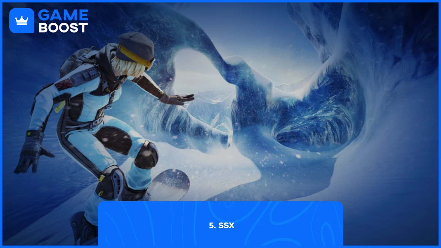 a picture of SSX character skiing