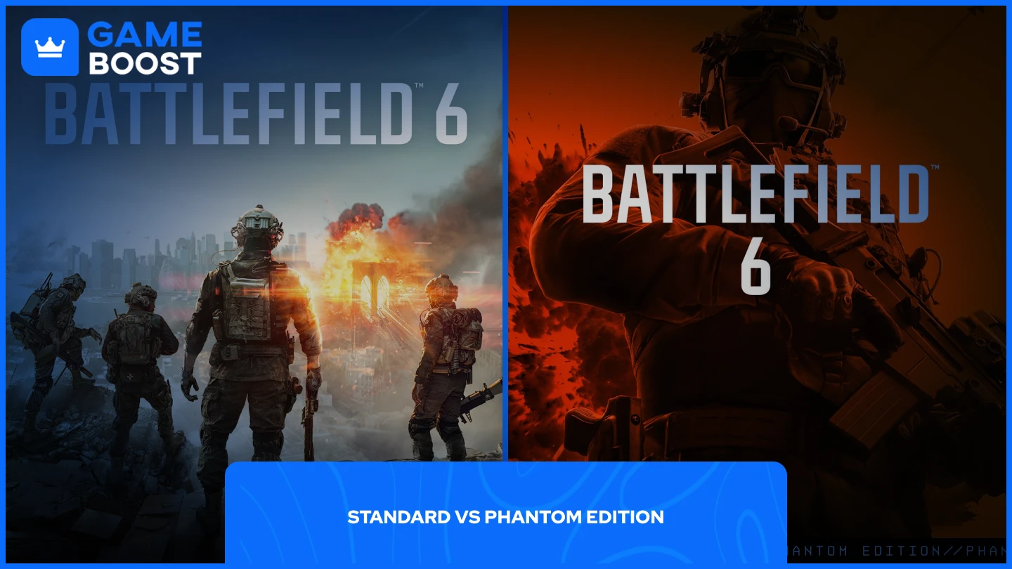 et billede af Battlefield standard og Phantom edition covers