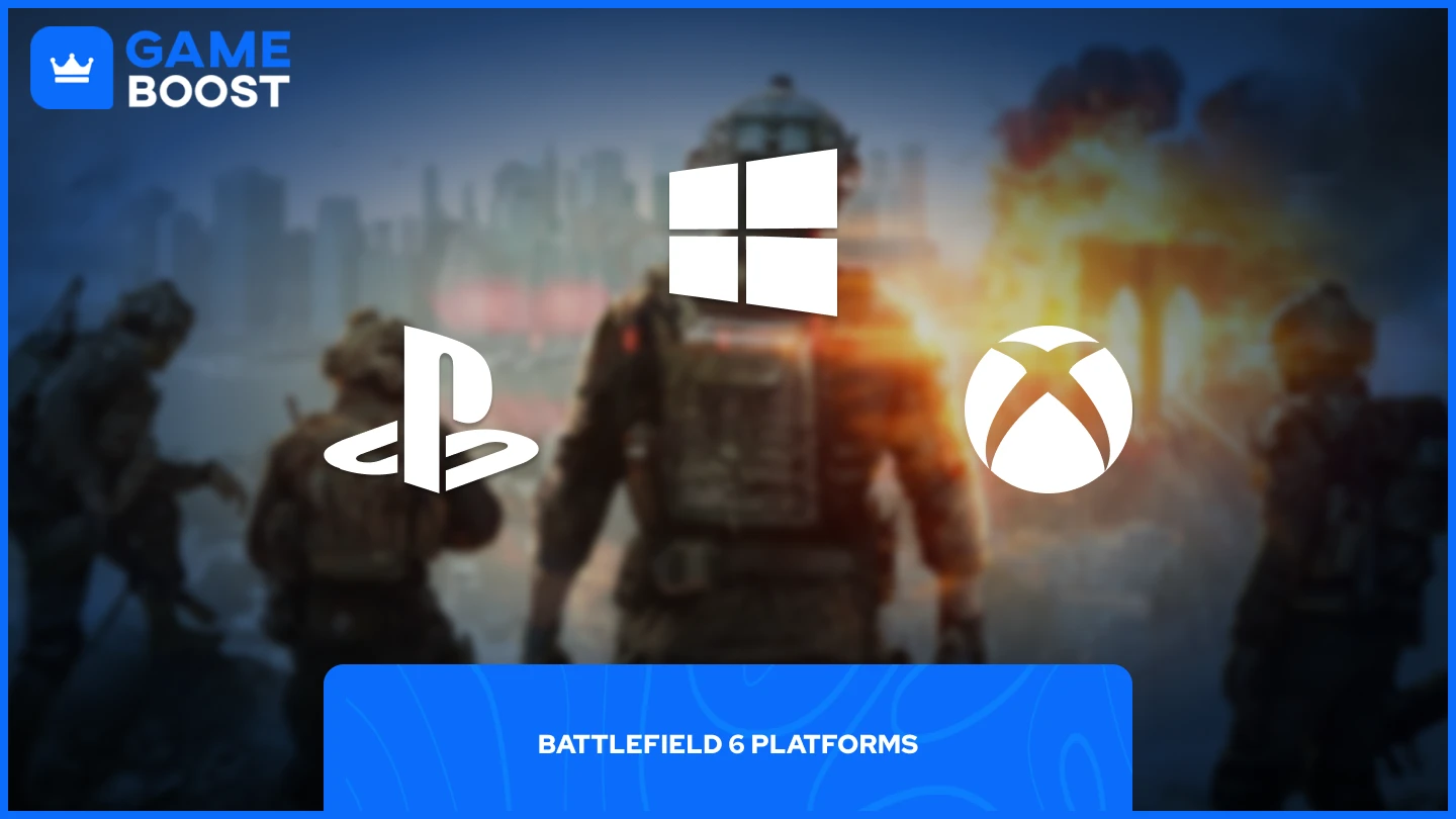 Windows、Xbox、PlayStationのアイコンと合わせたBattlefield 6ゲームカバーの画像