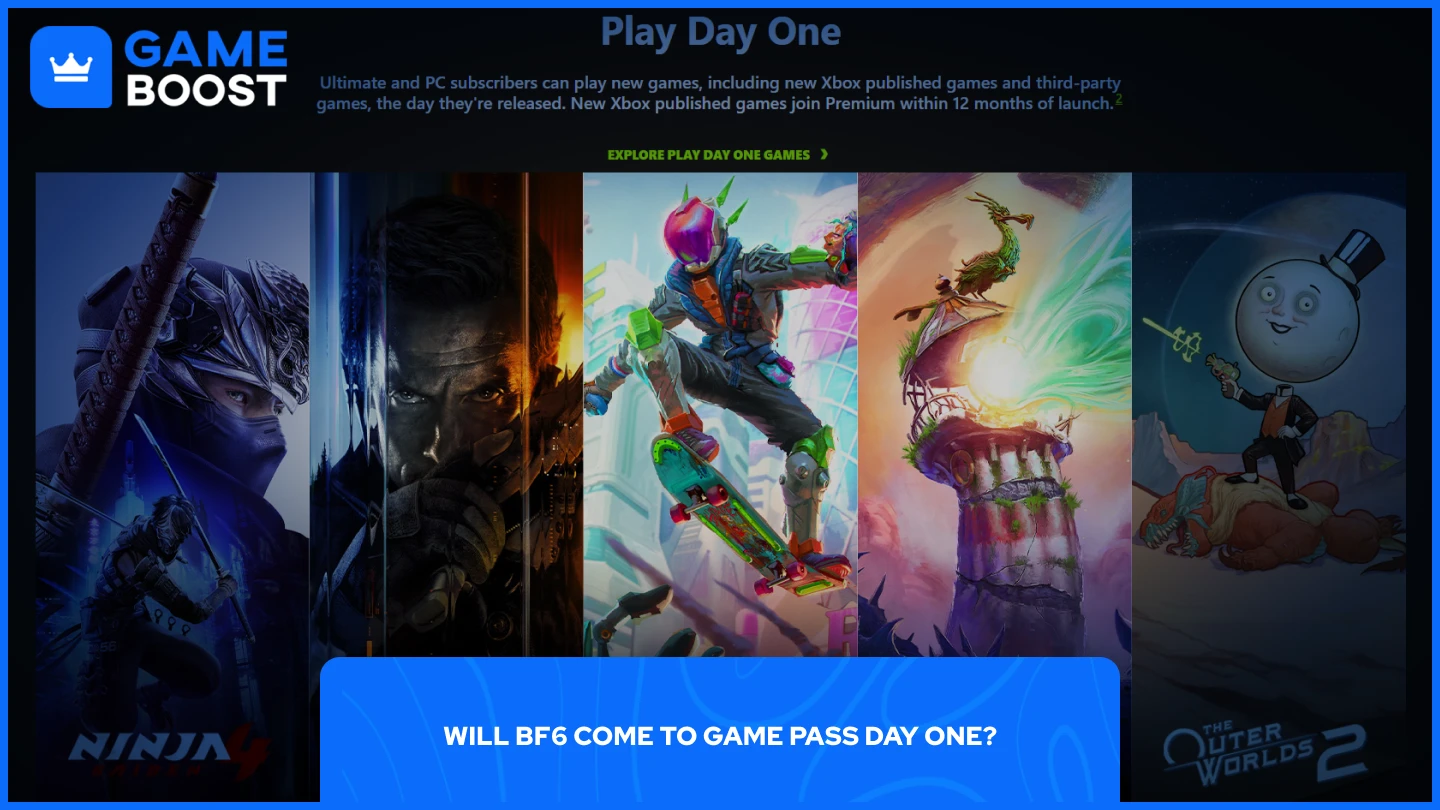 egy kép az Xbox Game Pass Ultimate első napi játékok promóciójáról