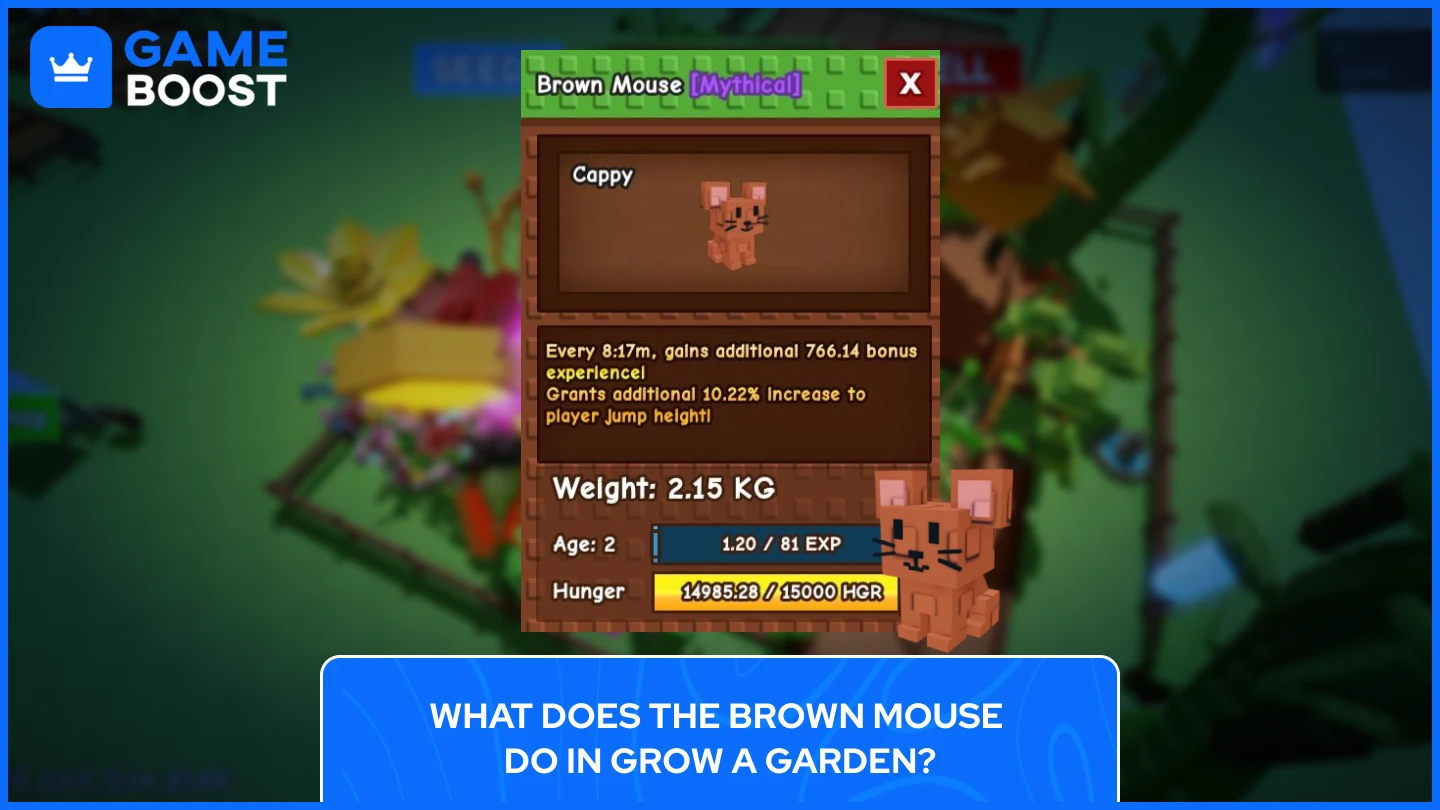 what does the brown mouse do in grow a garden