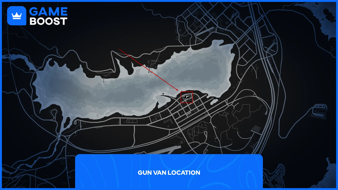a picture of the gun van location on the map