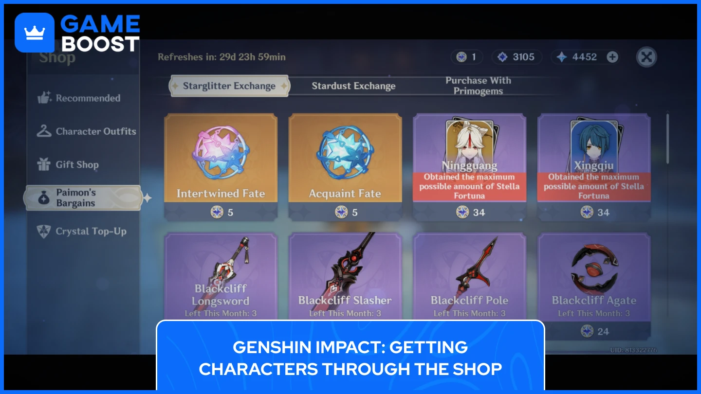genshin impact shop