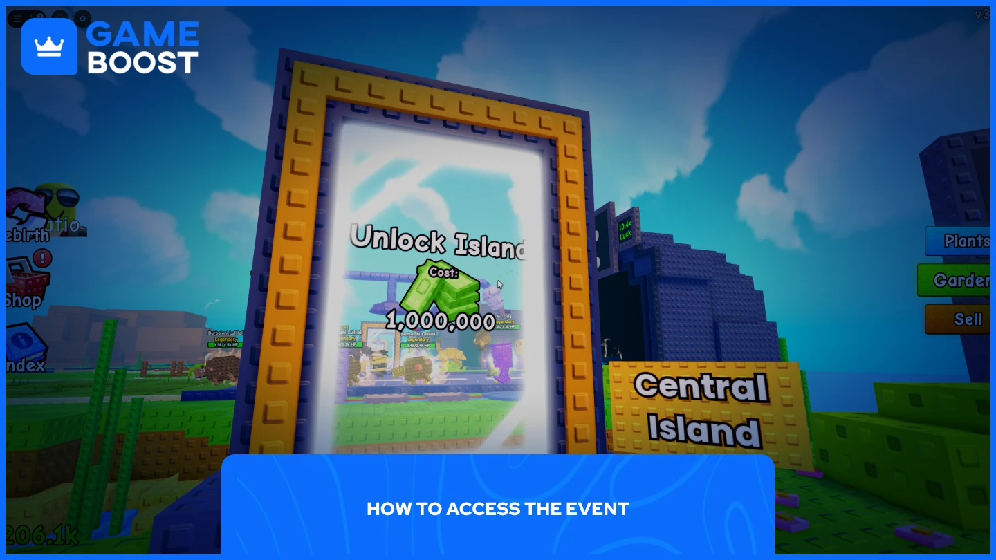 a picture of the central island gate in plants vs brainrots