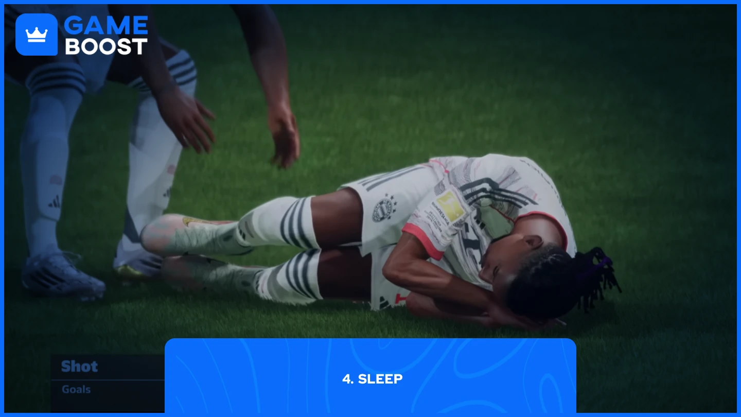 en bild på Olise som utför sleep celebration