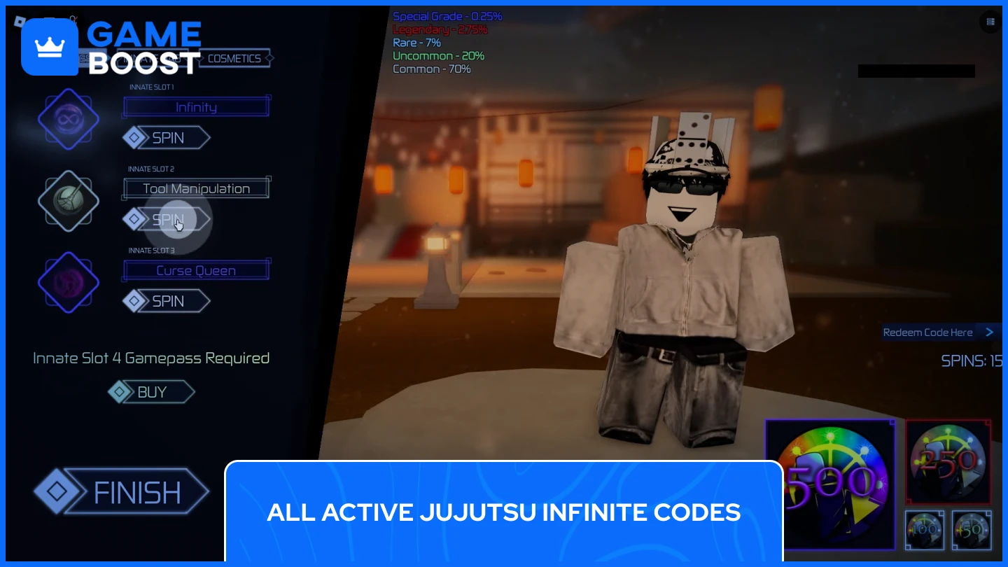 All Active Jujutsu Infinite Codes