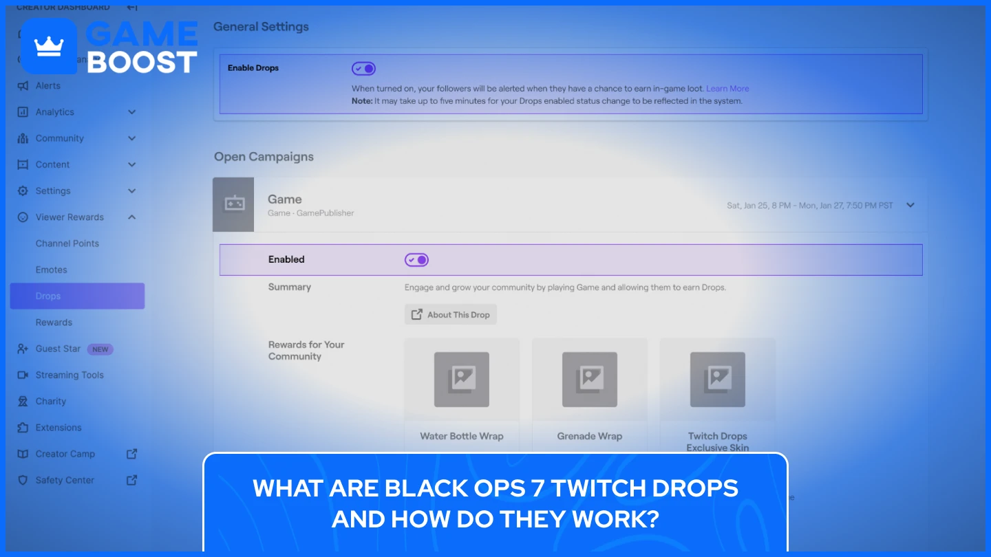 what are bo7 twitch drops