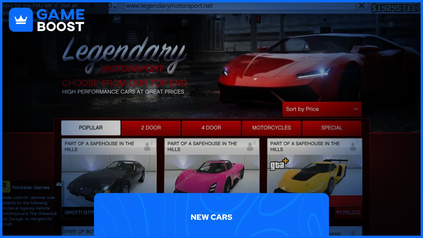 slika legendarne motorsport web stranice u gta online