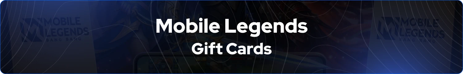 Banner de Tarjetas de Regalo Mobile Legends